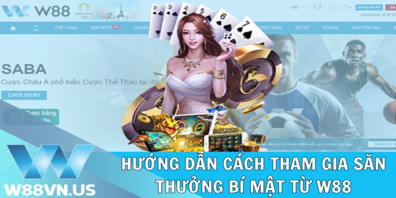 88888 Phần Thưởng Bí Mật Chào Đón Thành Viên Tại W88 2 Cách săn lì xì nhận thưởng bí mật từ W88