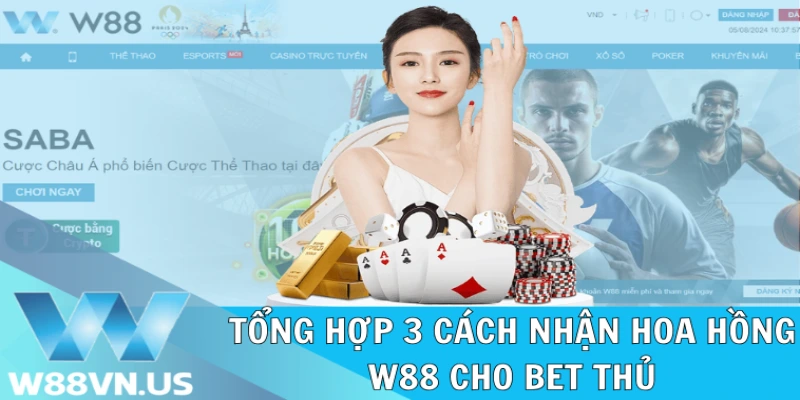 Hoa Hồng W88: Bí Quyết Kiếm Tiền Online, Không Cần Vốn 2 Cách thức nhận hoa hồng W88